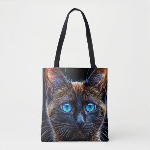 Bolso De Tela Gato siamés lindo