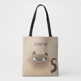 Bolso De Tela Gato siamés personalizado
