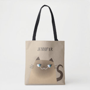 Bolso De Tela Gato siamés personalizado