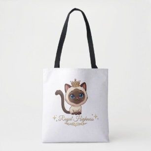 Bolso De Tela Gato siamés real lindo