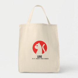 Bolso De Tela Gato Silueta Amor Luminoso