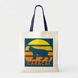 Bolso De Tela Gato silvestre de lince de sol con retro caracal