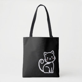 Bolso De Tela Gato Simple y Lindo