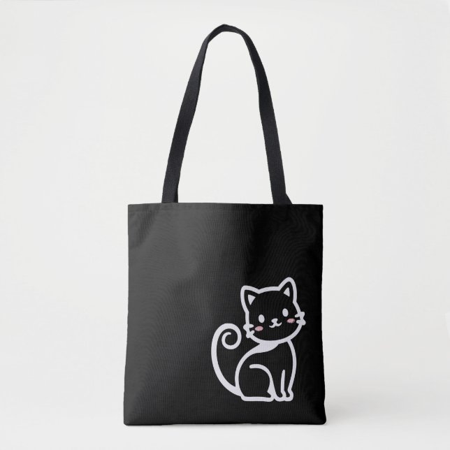 Bolso De Tela Gato Simple y Lindo (Anverso)