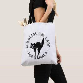 Bolso De Tela Gato sin hijos Lady para kamala gato negro gracios