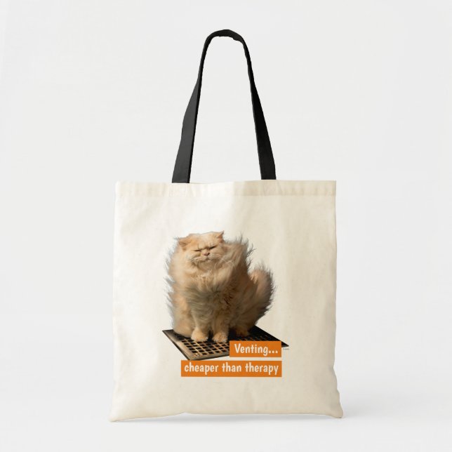 Bolso De Tela Gato sobre Grado (Frente)