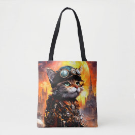 Bolso De Tela Gato Steampunk II