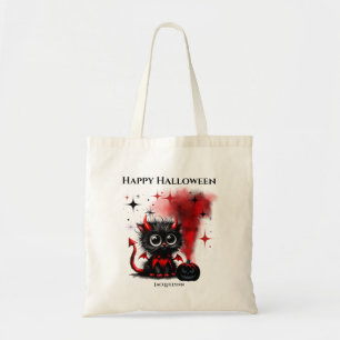 Bolso De Tela Gato travieso divertido diablo Halloween truco o t