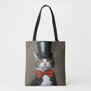 Bolso De Tela Gato victoriano