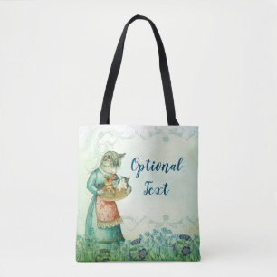Bolso De Tela Gato vintage de mamá con gatitos