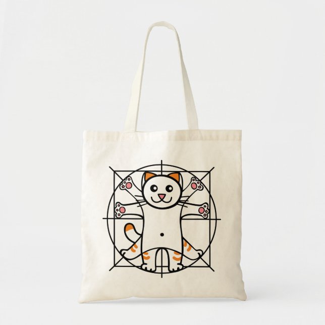 Bolso De Tela Gato Vitruviano (Frente)