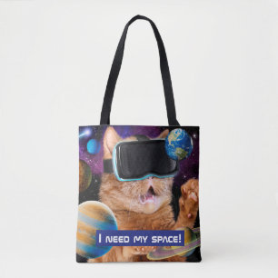 Bolso De Tela Gato VR en el espacio