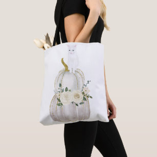 Bolso De Tela Gato y calabaza de Halloween