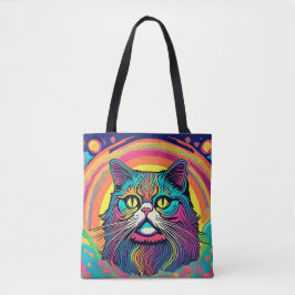 Bolso De Tela Gato Zen moderno