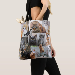 Bolso De Tela Gatos