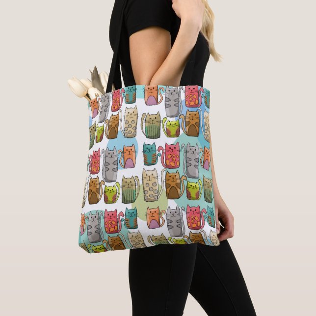 Bolso De Tela ¡Gatos! (Detalle)