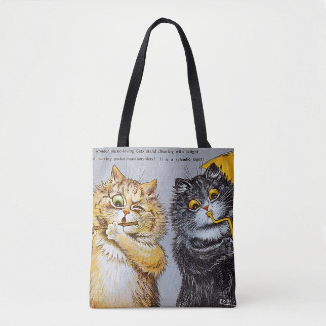 Bolso De Tela Gatos amantes de la música, Louis Wain (Anverso)