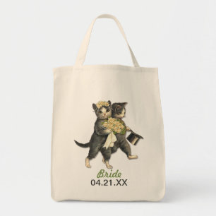 Bolso De Tela Gatos bodas