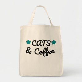 Bolso De Tela Gatos & Café