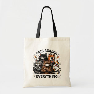 Bolso De Tela Gatos Contra