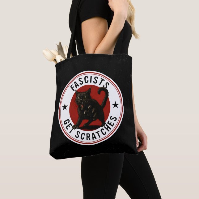 Bolso De Tela Gatos Contra Fascistas (Detalle)