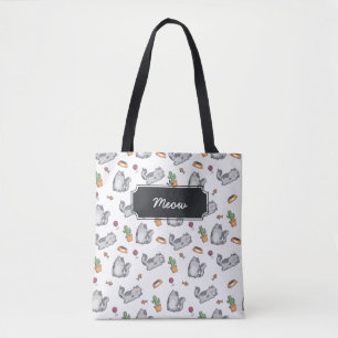 Bolso De Tela Gatos cortos