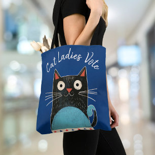 Bolso De Tela Gatos Damas Votan Guión Rústico Curso Feminista Ne