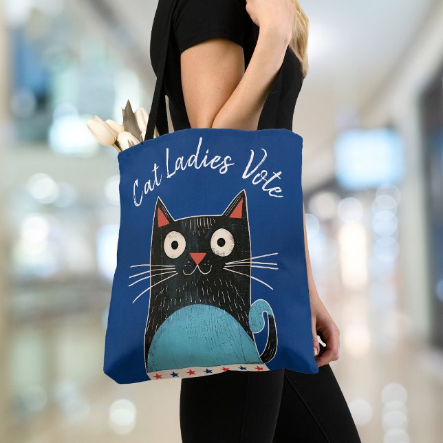 Bolso De Tela Gatos Damas Votan Guión Rústico Curso Feminista Ne (Subido por el creador)