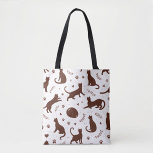 Bolso De Tela Gatos de Chocolate