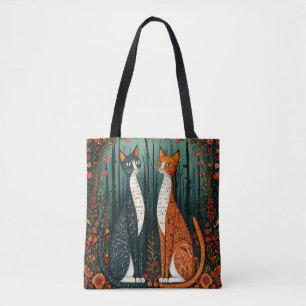 Bolso De Tela Gatos de dibujos animados lindos