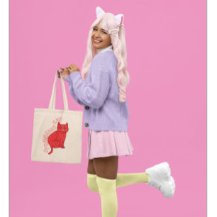 Bolso De Tela Gatos de fresa niños gatos rosas lindo elegante