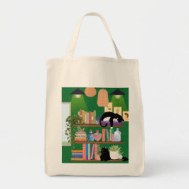 Bolso De Tela Gatos de librería