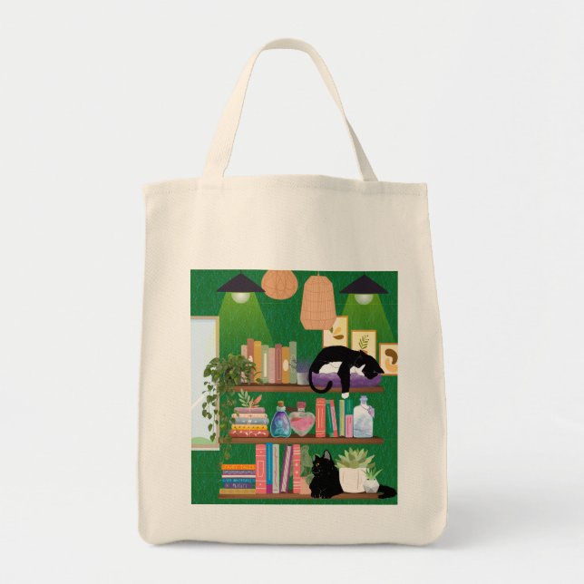 Bolso De Tela Gatos de librería