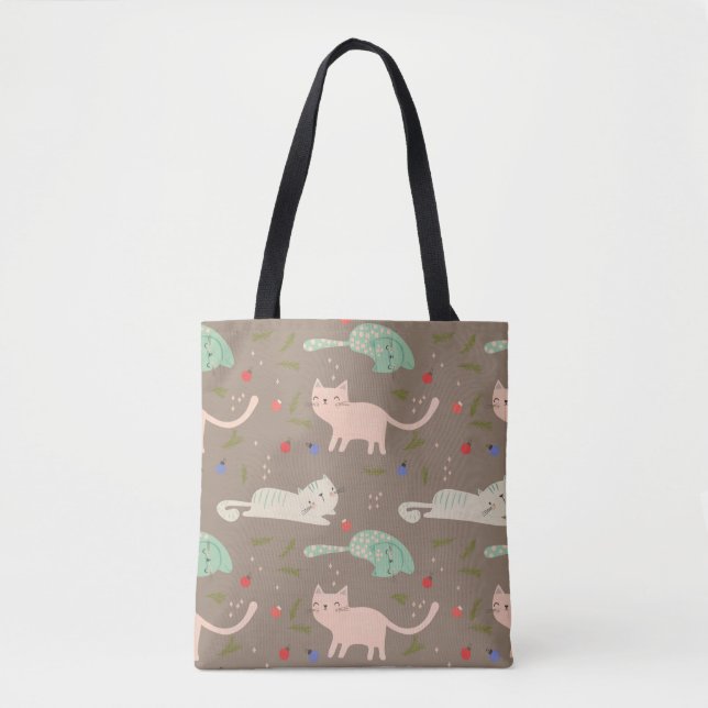 Bolso De Tela Gatos de Navidades cortos (Anverso)