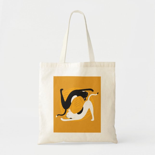 Bolso De Tela Gatos de yoga (Frente)