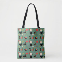Bolso De Tela Gatos divertidos de Navidad