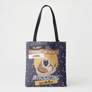 Bolso De Tela Gatos divertidos de vibraciones de gatito introver