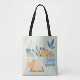 Bolso De Tela Gatos en libros