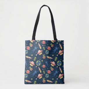 Bolso De Tela Gatos espaciales