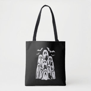 Bolso De Tela Gatos Fantasmales Amantes de Halloween Otoño Tempo