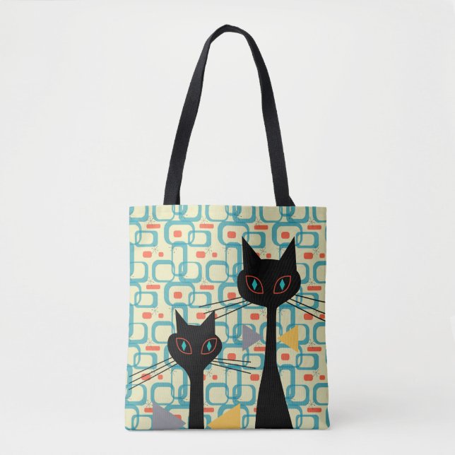 Bolso De Tela Gatos frescos modernos del MCM de los mediados de (Anverso)
