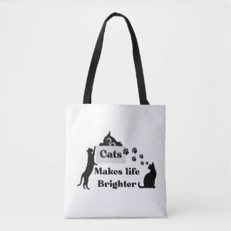 Bolso De Tela Gatos Hacen la Vida más Brillante – Inspira Dulce