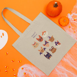 Bolso De Tela Gatos Meowgicos De Halloween En Disfraces
