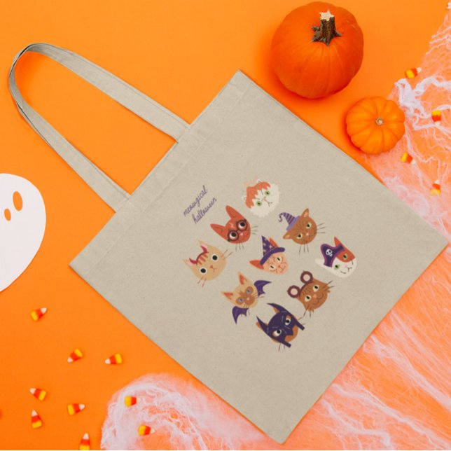 Bolso De Tela Gatos Meowgicos De Halloween En Disfraces (Subido por el creador)