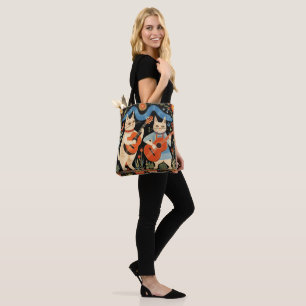 Bolso De Tela Gatos musicales arte popular