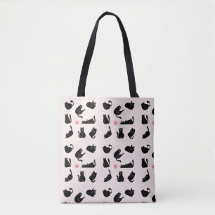 Bolso De Tela Gatos negros tontos