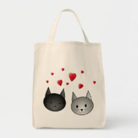 Gatos negros y grises lindos, con los corazones
