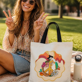 Bolso De Tela Gatos | Paz Afuera