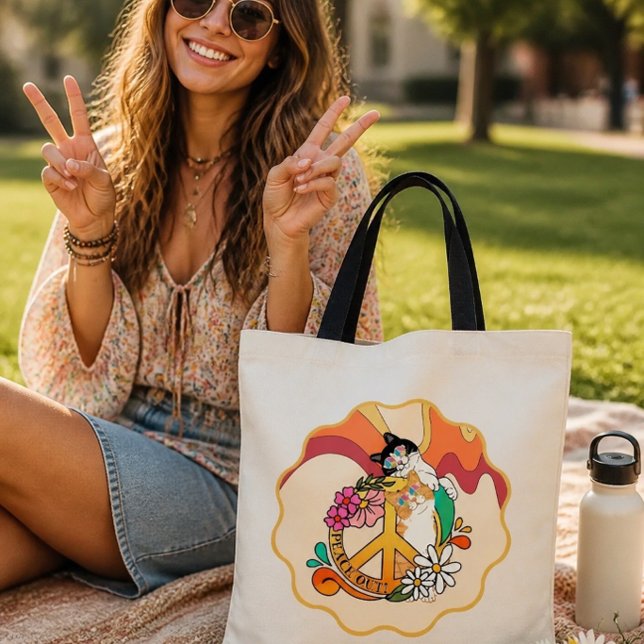 Bolso De Tela Gatos | Paz Afuera (Subido por el creador)