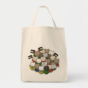 Bolso De Tela Gatos por Palestina – Gatos Kawaii por la Justicia
